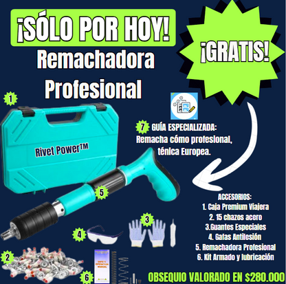 Rivet Power™ KIT REMACHADORA PROFESIONAL