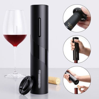 Electric Wine™ SET DE VINOS Sacacorchos Eléctrico + Corta Cápsulas + Servidor Aireador + Tapón al vacío + 2 Guías Digitales (Recetas y Aprende a Catar vino)